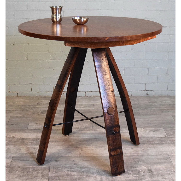 Loon Peak® Shooter''s Barrel Stave Pub Table Wayfair